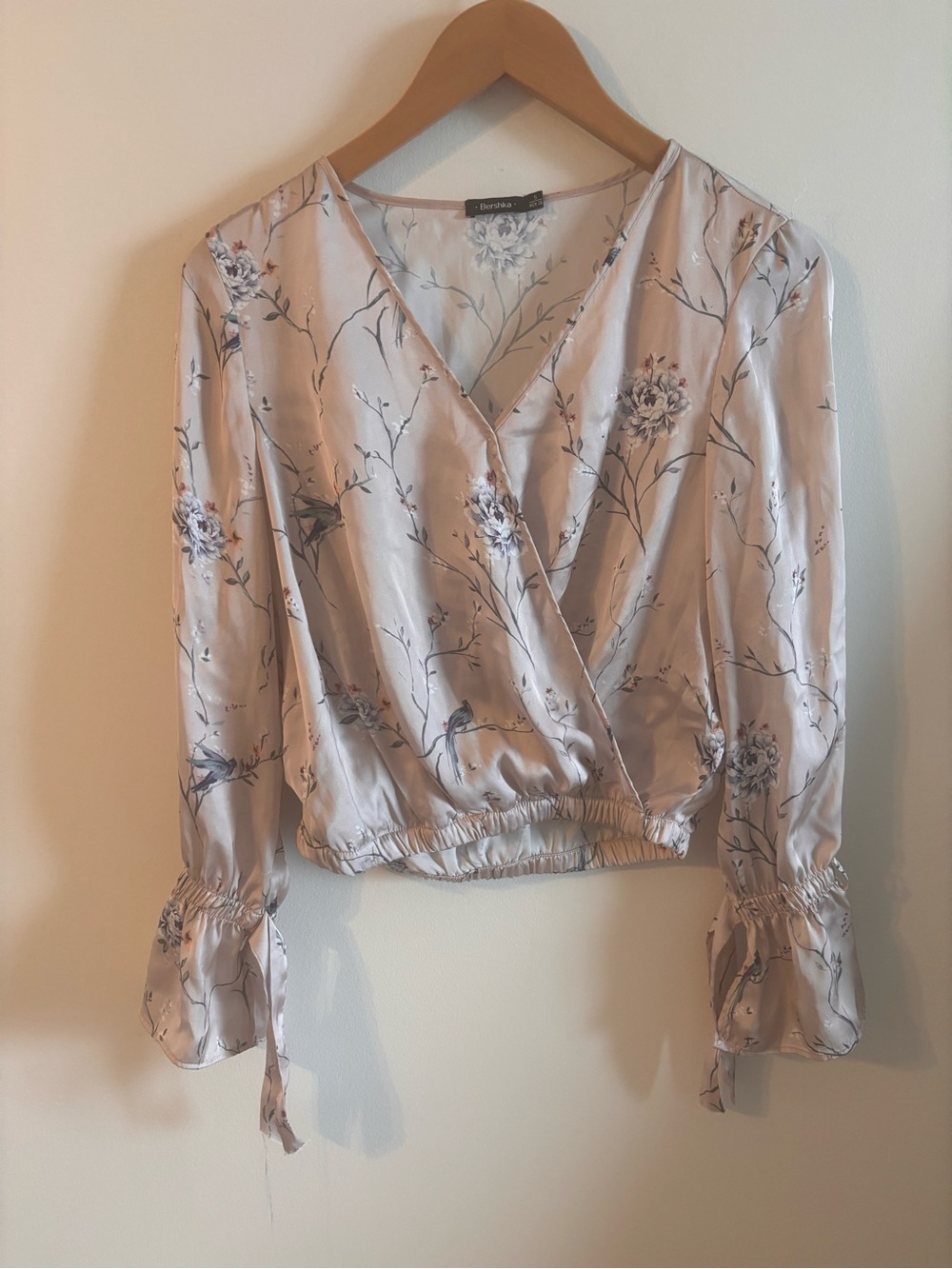 Bershka floral wrap blouse size S GUC